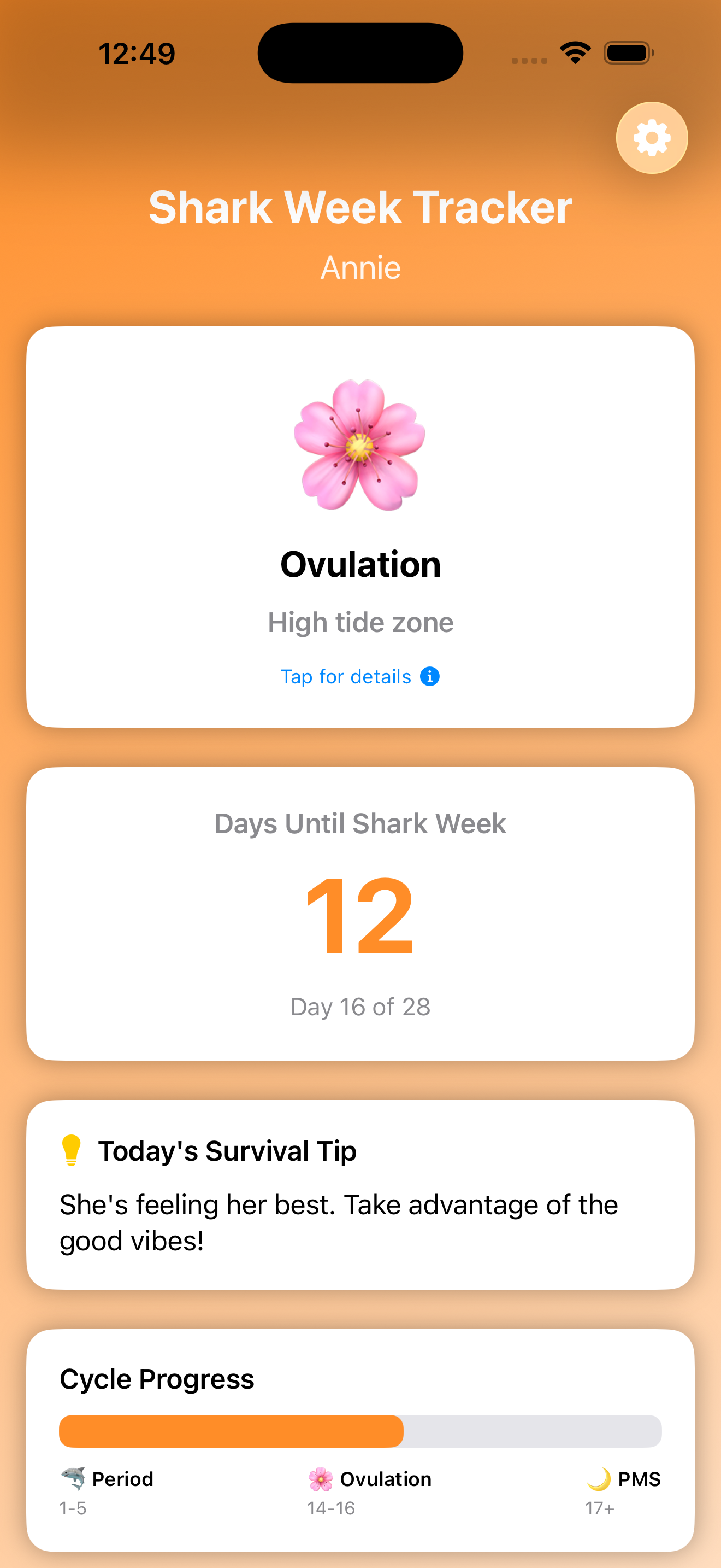 Shark Week Tracker - Period & Cycle Tracking for Men